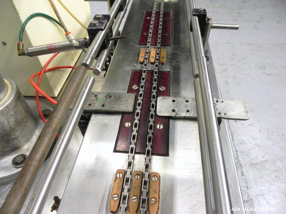 Used All-Fill Model SHA Automatic Inline Auger Filler. Capable of speeds up to 50 containers per minute (depending on size). Container size range: (diameter) up to 6" (height) 1-3/16" to 9-3/16". All...