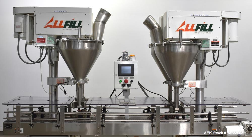 All-Fill Dual Head Twin Auger Automatic Inline Filler, Model AF212