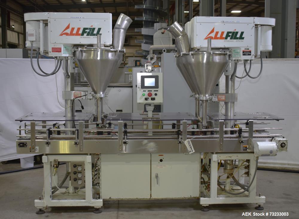 All-Fill Dual Head Twin Auger Automatic Inline Filler, Model AF212