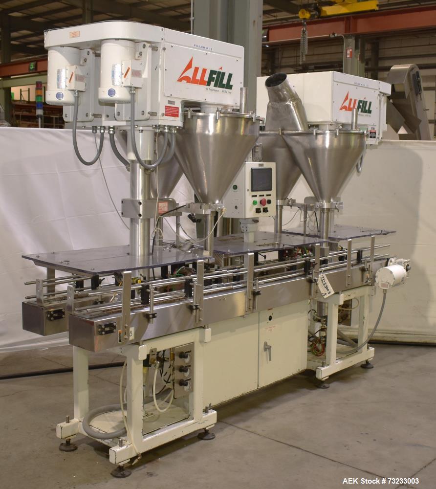 All-Fill Dual Head Twin Auger Automatic Inline Filler, Model AF212