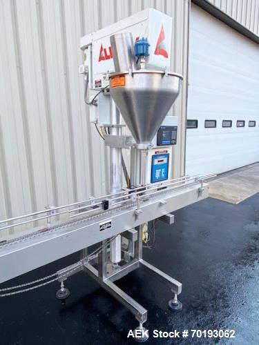 Used All-Fill B400 Inline Powder Filler | Automatic | Single Head | 8’ SS Conveyor | Allen-Bradley Controls