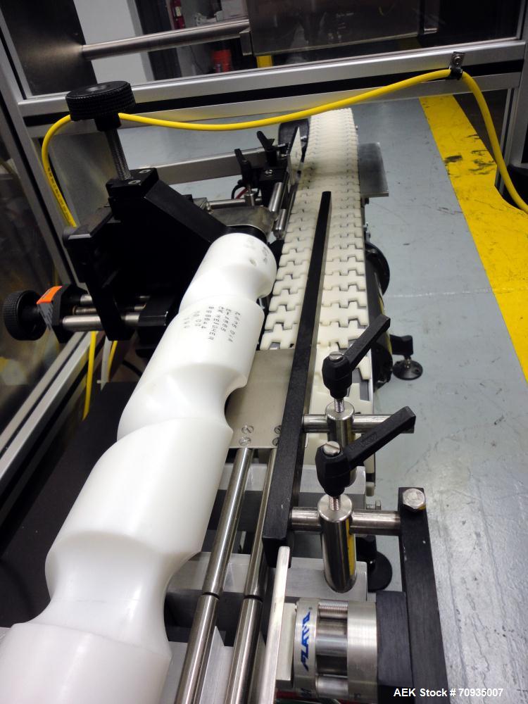 Used All Fill Model DHAA-S-V-600 automatic dual head inline auger filler. Servo driven fill heads with auxiliary agitation, Hopper level detectors, Servo driven timing helix for container conveying, ...