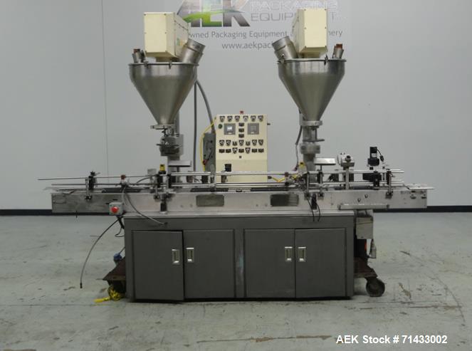 Used All Fill Model 100141 DHA Dual Head Automatic Inline Auger Filler