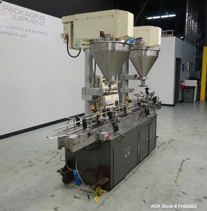 Used All Fill Model 100141 DHA Dual Head Automatic Inline Auger Filler