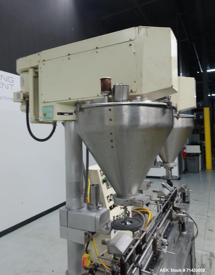 Used All Fill Model 100141 DHA Dual Head Automatic Inline Auger Filler