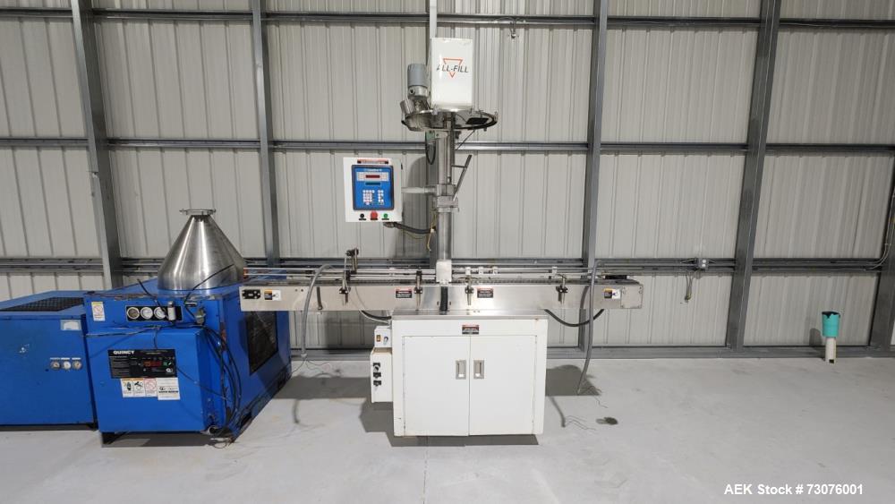 Used-All Fill Model SHA-400 Automatic Inline Auger Filler. Has a Cerebus III Auger Filler with pin indexing system. Includes...