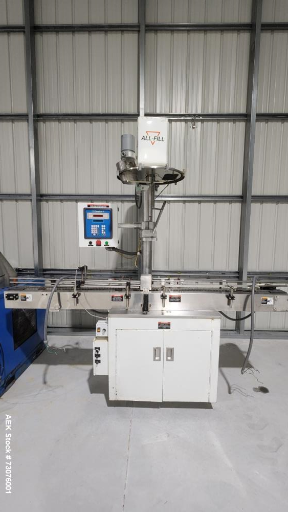 Used-All Fill Model SHA-400 Automatic Inline Auger Filler. Has a Cerebus III Auger Filler with pin indexing system. Includes...