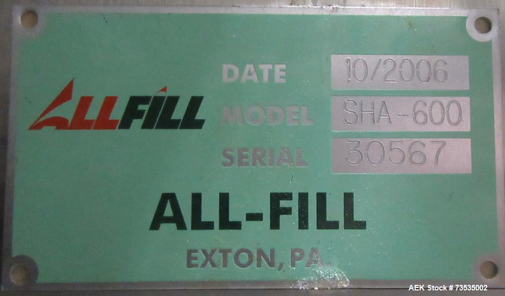 All-Fill Model SHA Auger Filler with Conveyor & Bottom-Up Fill – Used Packaging 