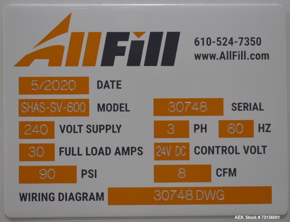 All Fill SHA/Series Single Head Automatic Filling Machine