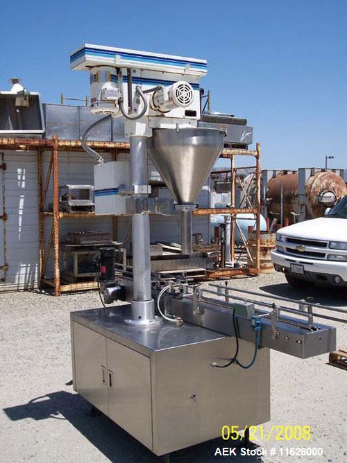 Used- Mateer 3920 Single Head Inline Auger Filler. Unit has Microset controls, stainless steel construction and 2-1/2" diame...