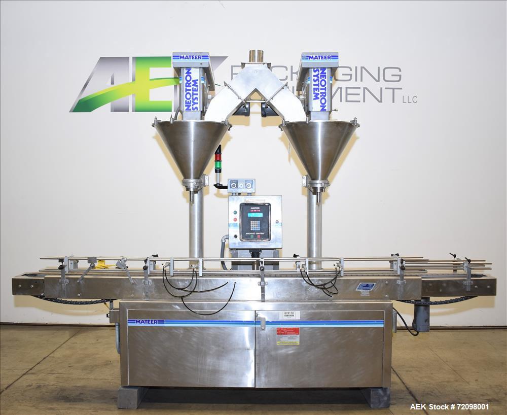 Used Mateer Burt  Dual-Head Powder Auger Filler, Model 4020