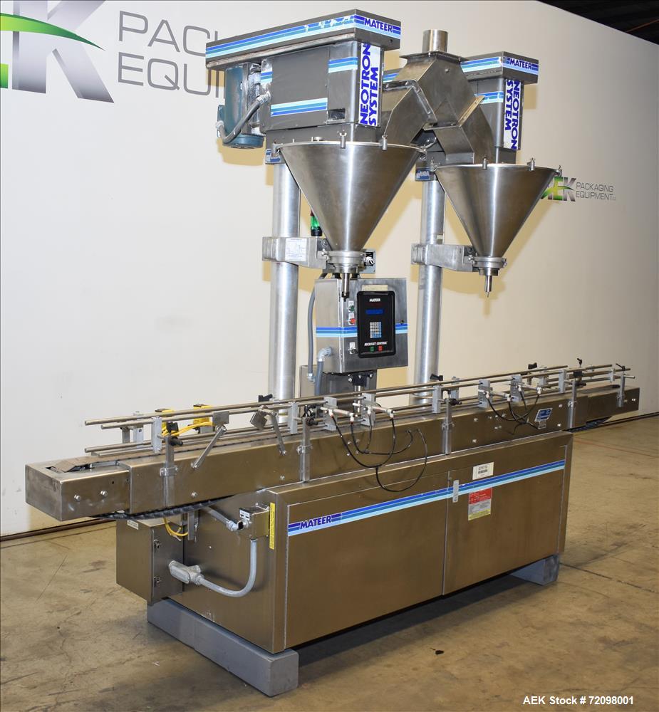 Used Mateer Burt  Dual-Head Powder Auger Filler, Model 4020