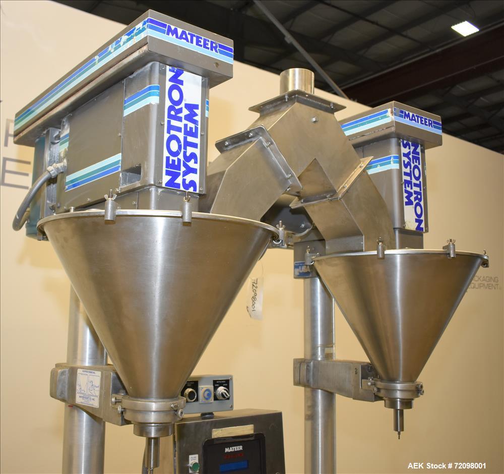 Used Mateer Burt  Dual-Head Powder Auger Filler, Model 4020