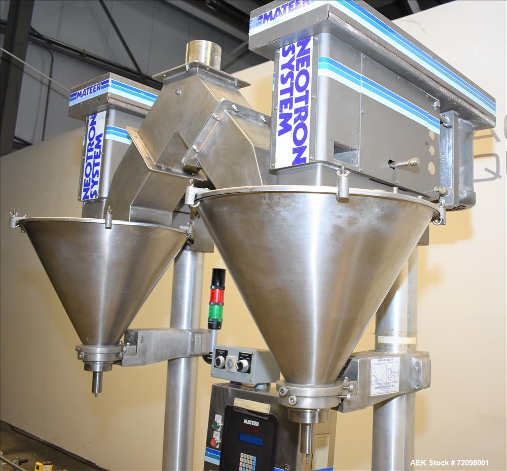 Used Mateer Burt  Dual-Head Powder Auger Filler, Model 4020