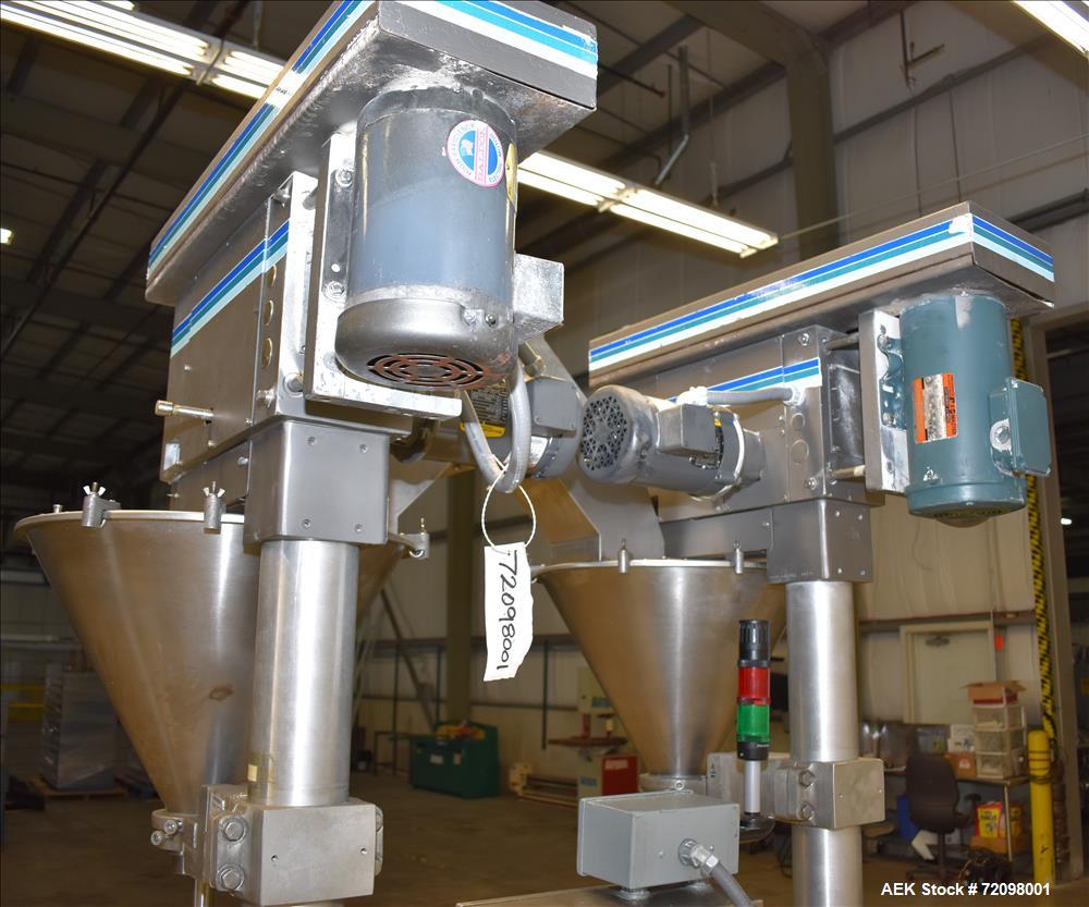 Used Mateer Burt  Dual-Head Powder Auger Filler, Model 4020