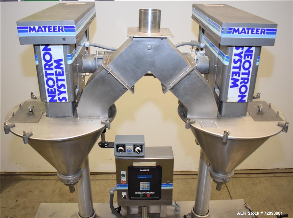 Used Mateer Burt  Dual-Head Powder Auger Filler, Model 4020