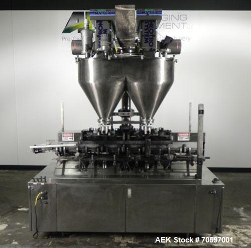 Used Mateer Burt (Pneumatic Scale Angelus) Model Neotron Dual Head Auger Filler