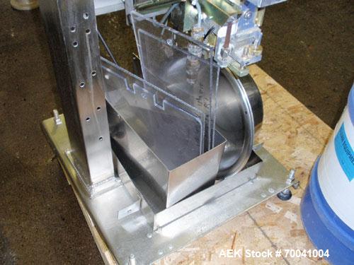 Used Serac Semi Automatic Single Head Filler, Model P1/2229 NW, Stainless Steel. Rated up to 500 containers per hour. Size range from 100 g to 11 kg packages. Height of containers usable under nozzle...