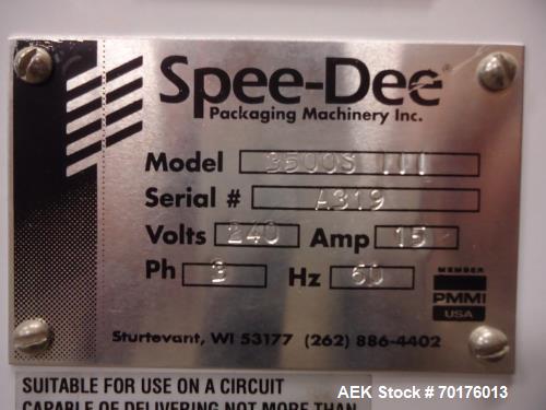 Used SpeeDee Model 3500S Stainless steel Auger Filler