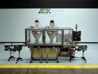 Used All Fill Model DHAA-S-V-600 automatic dual head inline auger filler. Servo driven fill heads with auxiliary agitation, Hopper level detectors, Servo driven timing helix for container conveying, ...