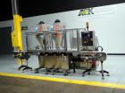 Used All Fill Model DHAA-S-V-600 automatic dual head inline auger filler. Servo driven fill heads with auxiliary agitation, Hopper level detectors, Servo driven timing helix for container conveying, ...