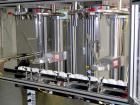 Used All Fill Model DHAA-S-V-600 automatic dual head inline auger filler. Servo driven fill heads with auxiliary agitation, Hopper level detectors, Servo driven timing helix for container conveying, ...