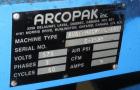 Used Arcopak Auger Bag Packer, Model Augerpack ERC-1010. Agitated feed hopper, carbon steel spout, stainless steel auger, 5 hp, 575 volt motor.