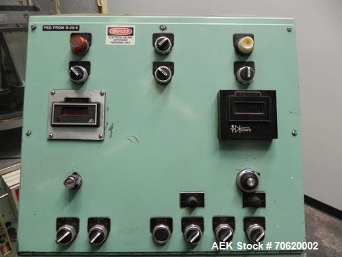 Used All-Fill Model R-212 Rotary Auger Filler. Machine has 12 pockets with dual head auger filler. Has worm screw to starwheel infeed to star discharge. Turret has a 30" pitch for a mximum container ...