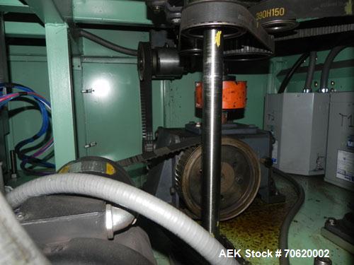 Used All-Fill Model R-212 Rotary Auger Filler. Machine has 12 pockets with dual head auger filler. Has worm screw to starwheel infeed to star discharge. Turret has a 30" pitch for a mximum container ...