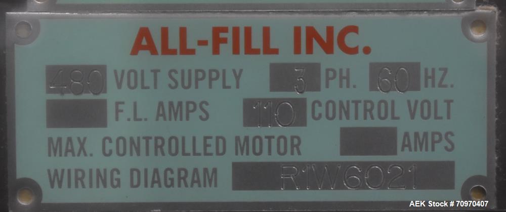 Used All-Fill R-121 24-Head Rotary Auger Filler – 50–80 CPM Fill Rates
