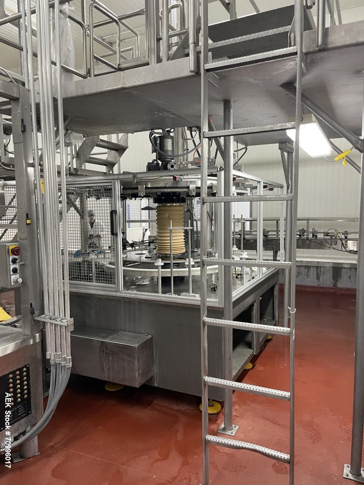 Used All-Fill Model R-242 Rotary Auger Filler with 24 Pockets and Dual Head Auger Filler. Has worm screw to starwheel container indexing. Container vibrator for product settling, agitated hopper. Las...
