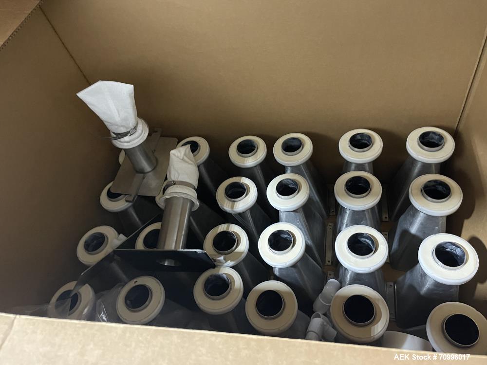 Used All-Fill Model R-242 Rotary Auger Filler with 24 Pockets and Dual Head Auger Filler. Has worm screw to starwheel container indexing. Container vibrator for product settling, agitated hopper. Las...