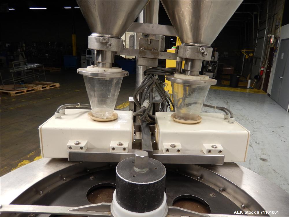 Used Mateer (Pneumatic Scale) Model 6700 Dual Head Rotary Auger Filler