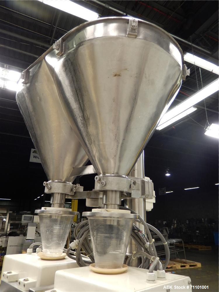 Used Mateer (Pneumatic Scale) Model 6700 Dual Head Rotary Auger Filler