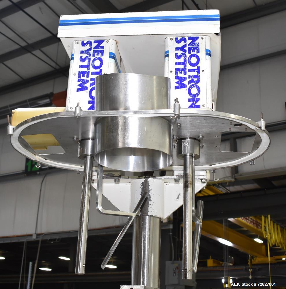 Used Mateer Pneumatic Scale Model 6700 18-Station Rotary Auger Filler.