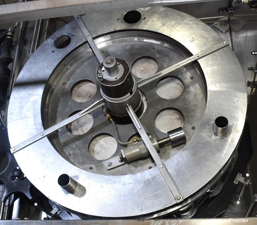 Used Mateer Pneumatic Scale Model 6700 18-Station Rotary Auger Filler.