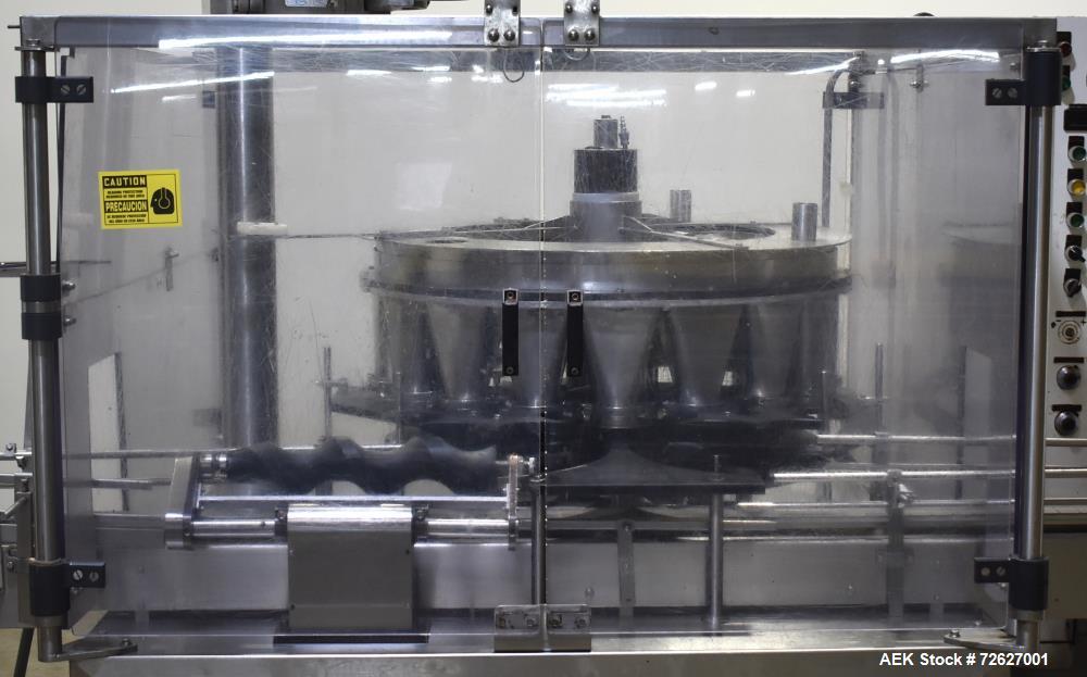 Used Mateer Pneumatic Scale Model 6700 18-Station Rotary Auger Filler.