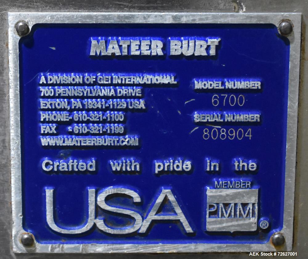 Used Mateer Pneumatic Scale Model 6700 18-Station Rotary Auger Filler.