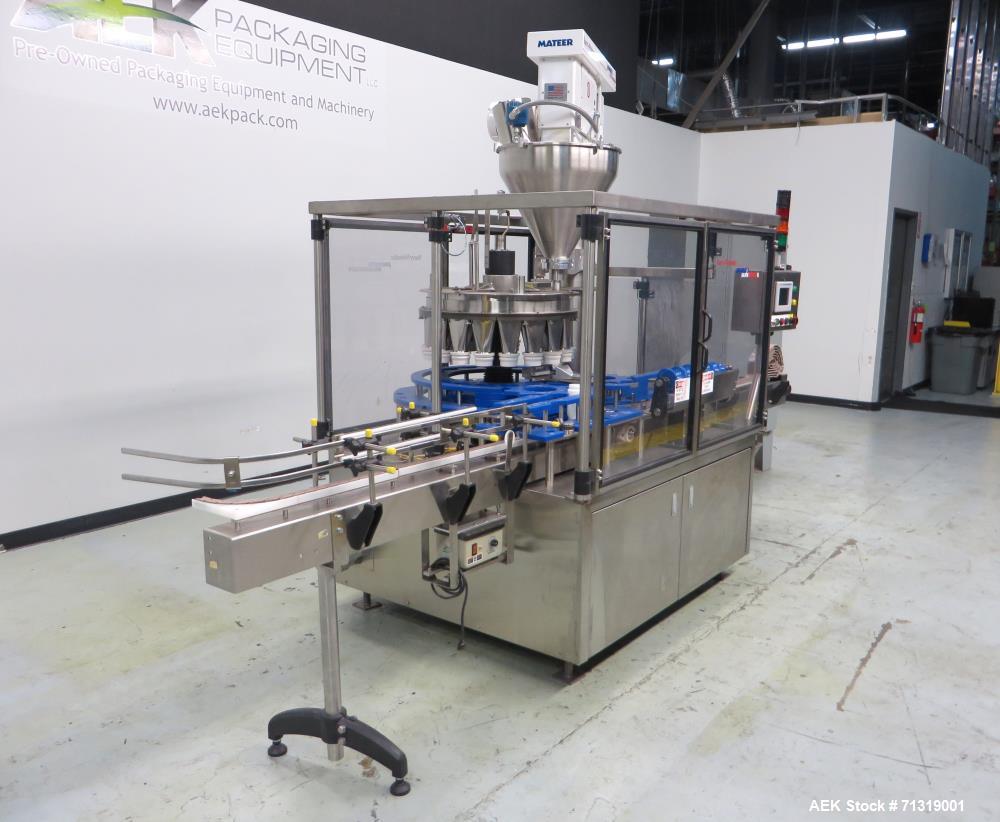Used Pneumatic Scale Angelus (Mateer) Model W6600 Rotary Powder Auger Filler