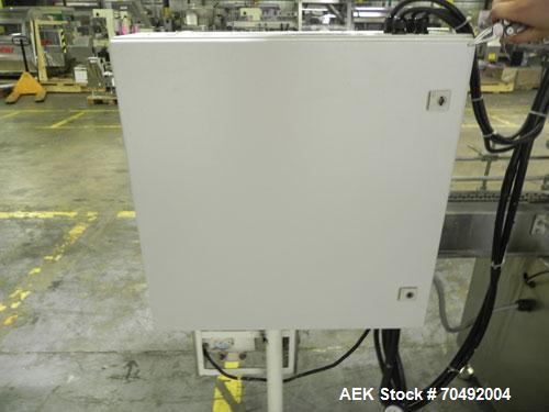 Used Mateer Dual Head Powder Auger Filler. Dual chain conveyor, 3/8" wide x 120" long. Has agitated hoppers. Has spinner plate tooling with dust collection. pneaumatic container indexing & bottom up ...