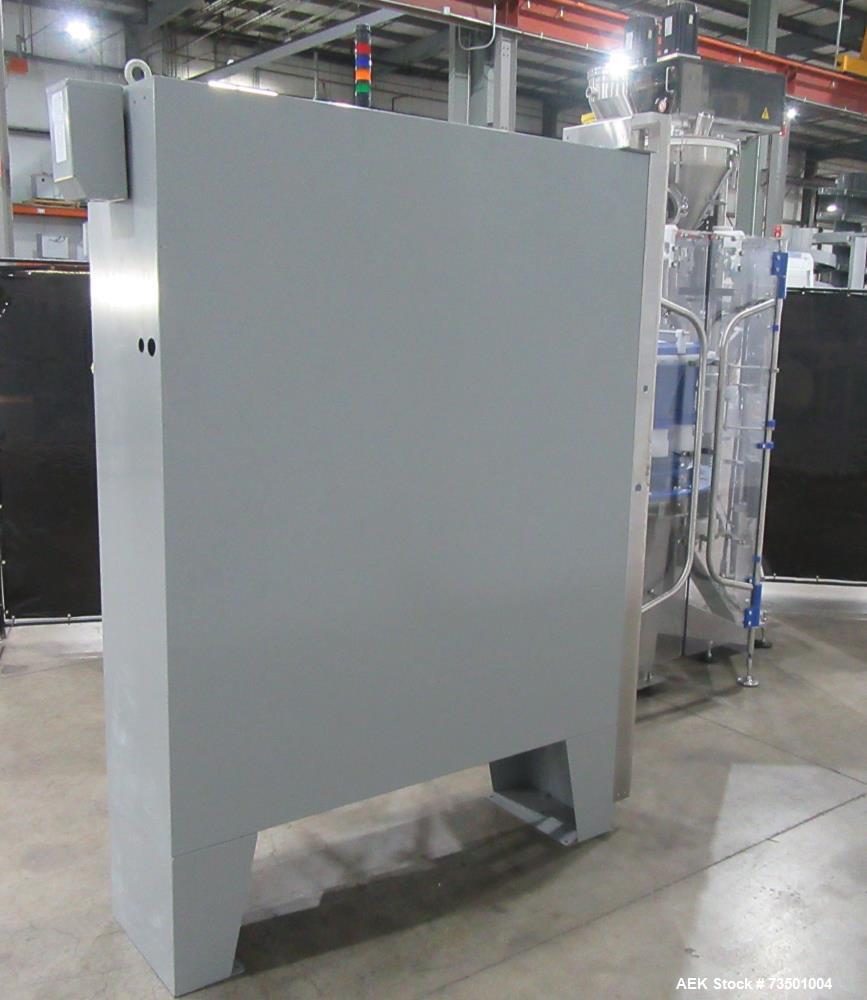 Unused Speed Dee Model 3700S Servo Rotary Auger Filler with Integrated Wipotec (OCS) Checkweigher. Has Twin Auger filler with 36" Diameter base unit. Dyco bottle throttle for transitioning bottles of...