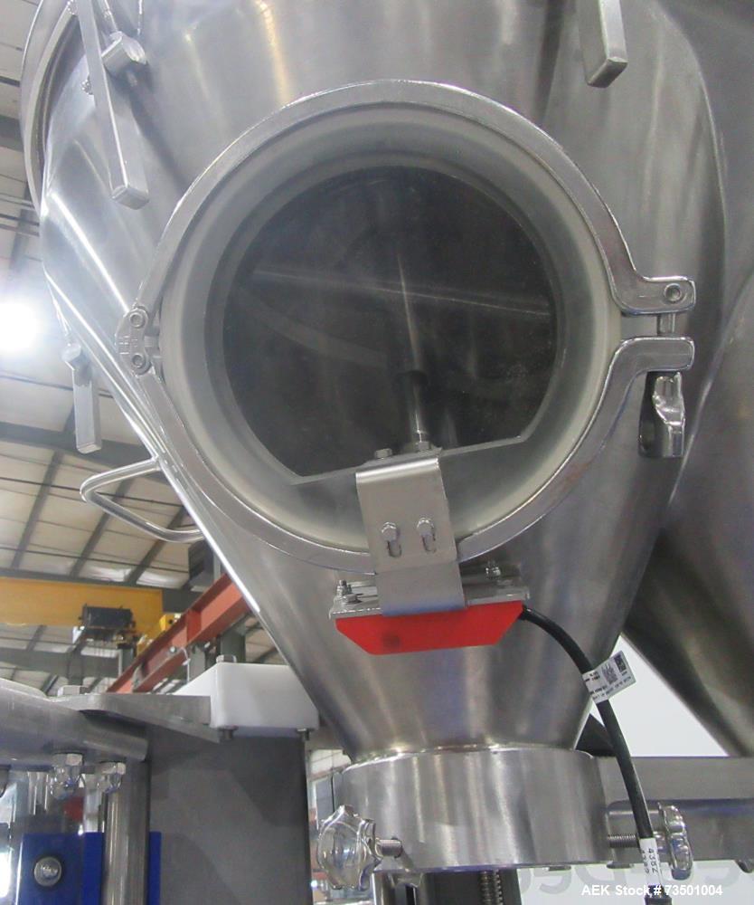 Unused Speed Dee Model 3700S Servo Rotary Auger Filler with Integrated Wipotec (OCS) Checkweigher. Has Twin Auger filler with 36" Diameter base unit. Dyco bottle throttle for transitioning bottles of...