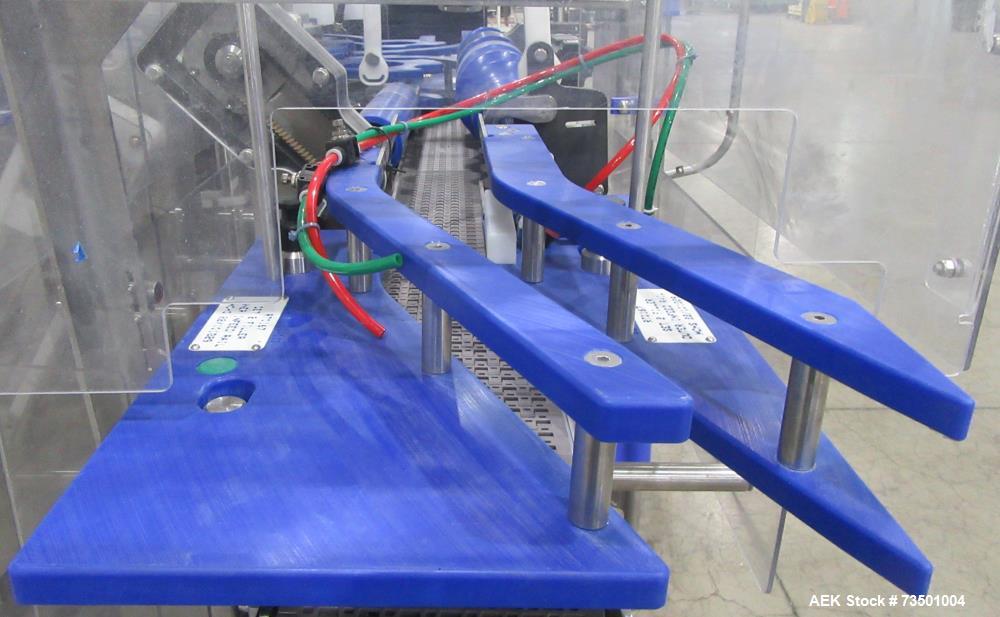 Unused Speed Dee Model 3700S Servo Rotary Auger Filler with Integrated Wipotec (OCS) Checkweigher. Has Twin Auger filler with 36" Diameter base unit. Dyco bottle throttle for transitioning bottles of...