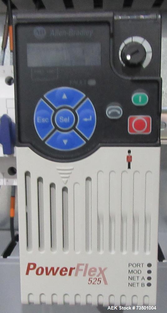 Unused Speed Dee Model 3700S Servo Rotary Auger Filler with Integrated Wipotec (OCS) Checkweigher. Has Twin Auger filler with 36" Diameter base unit. Dyco bottle throttle for transitioning bottles of...