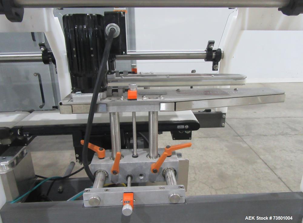 Unused Speed Dee Model 3700S Servo Rotary Auger Filler with Integrated Wipotec (OCS) Checkweigher. Has Twin Auger filler with 36" Diameter base unit. Dyco bottle throttle for transitioning bottles of...