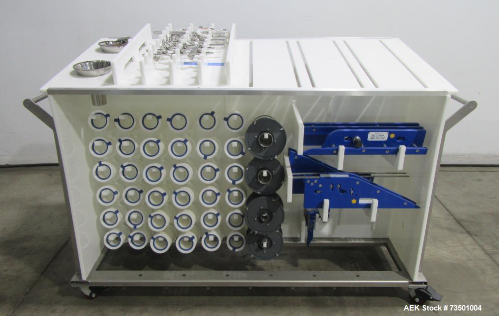 Unused Speed Dee Model 3700S Servo Rotary Auger Filler with Integrated Wipotec (OCS) Checkweigher. Has Twin Auger filler with 36" Diameter base unit. Dyco bottle throttle for transitioning bottles of...