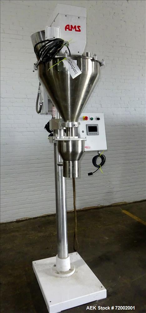 Used AMS Model A100 Semi-Automatic Single Head Auger Filler.