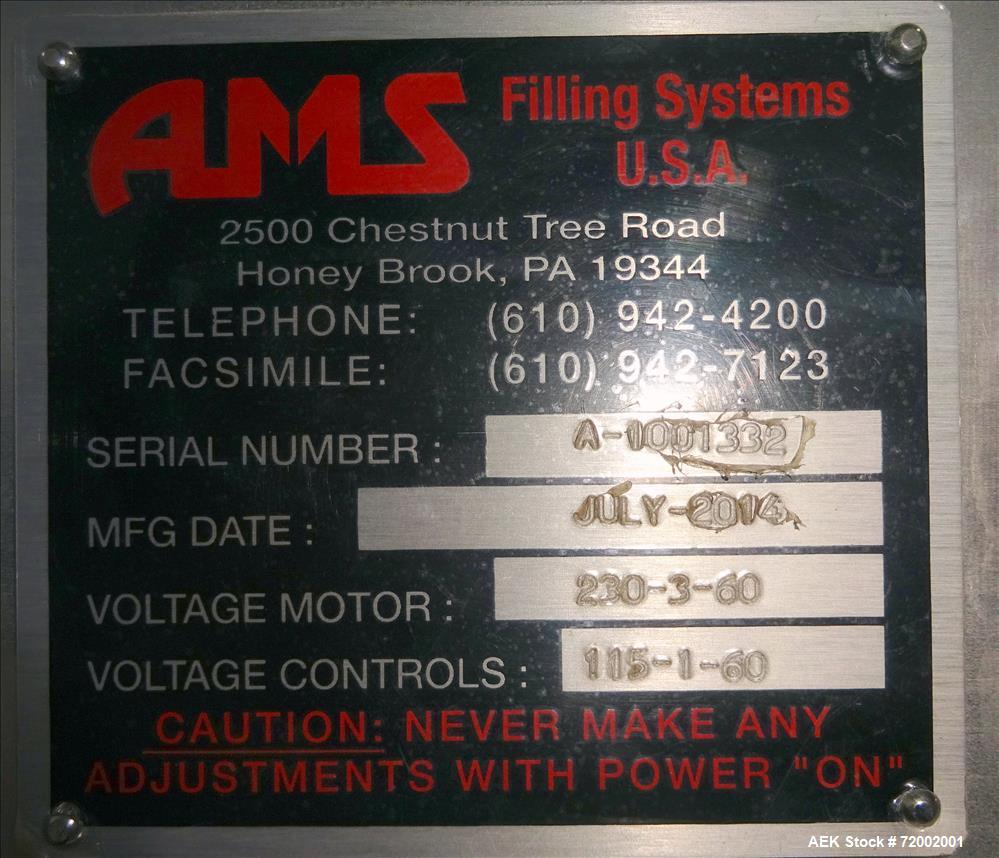 Used AMS Model A100 Semi-Automatic Single Head Auger Filler.