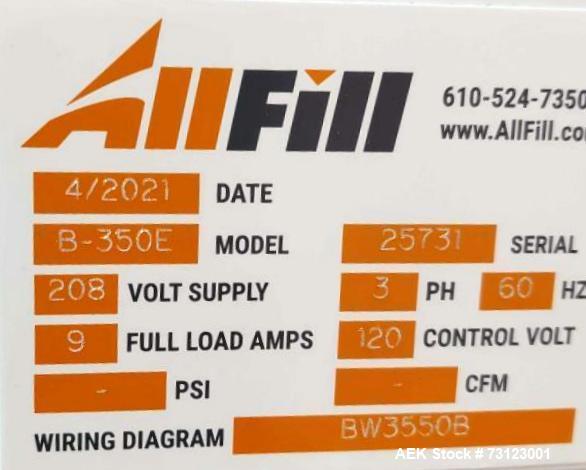 All Fill Semi-Automatic Auger Filling Machine, Model B-350E.