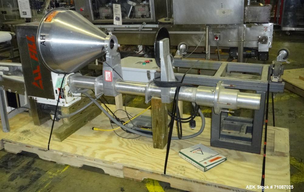 Used All-Fill Model B-350 Powder Auger Filling Head. Stainless steel construction. Agitated hopper.